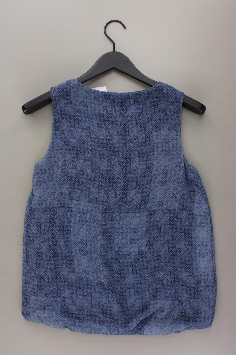 Lisa Tossa Chiffonbluse Gr. S neuwertig Ärmellos blau aus Polyester