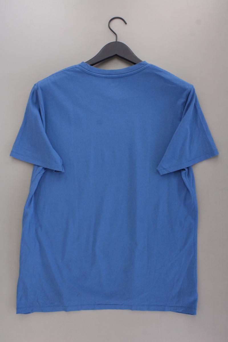 Levi's Printshirt für Herren Gr. L neuwertig Kurzarm blau aus Baumwolle