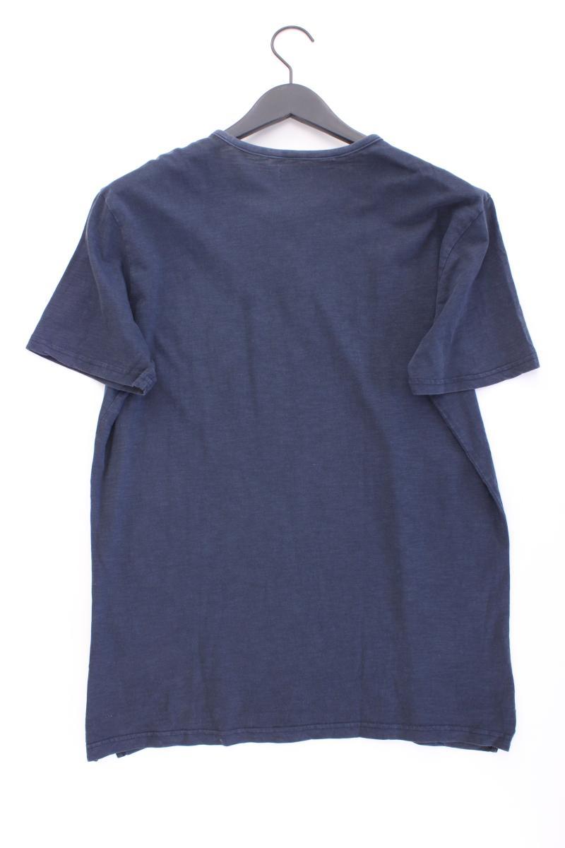 Tom Tailor T-Shirt für Herren Gr. L Kurzarm blau aus Baumwolle