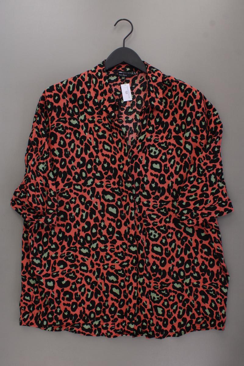 Asos Kurzarmbluse Gr. 38 mit Tierdruck mehrfarbig aus Viskose