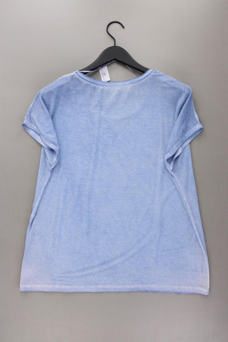 Sure T-Shirt Gr. XXL Kurzarm mit Pailletten blau aus Viskose