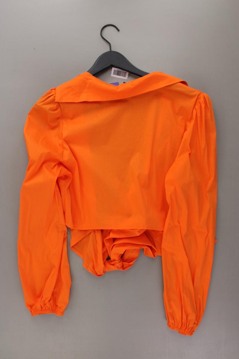 Shein Crop Bluse Gr. XXL neu mit Etikett Langarm orange aus Baumwolle