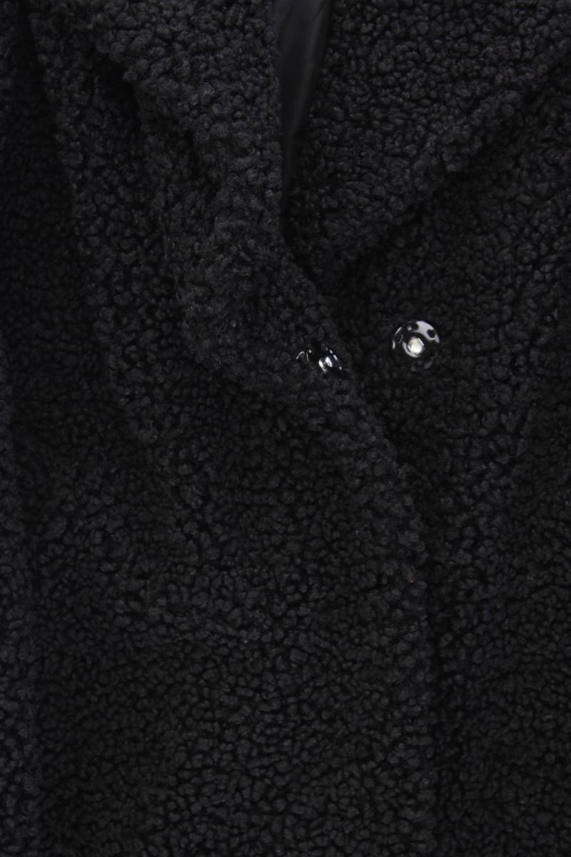 H&M Kunstfellmantel Gr. 48 schwarz