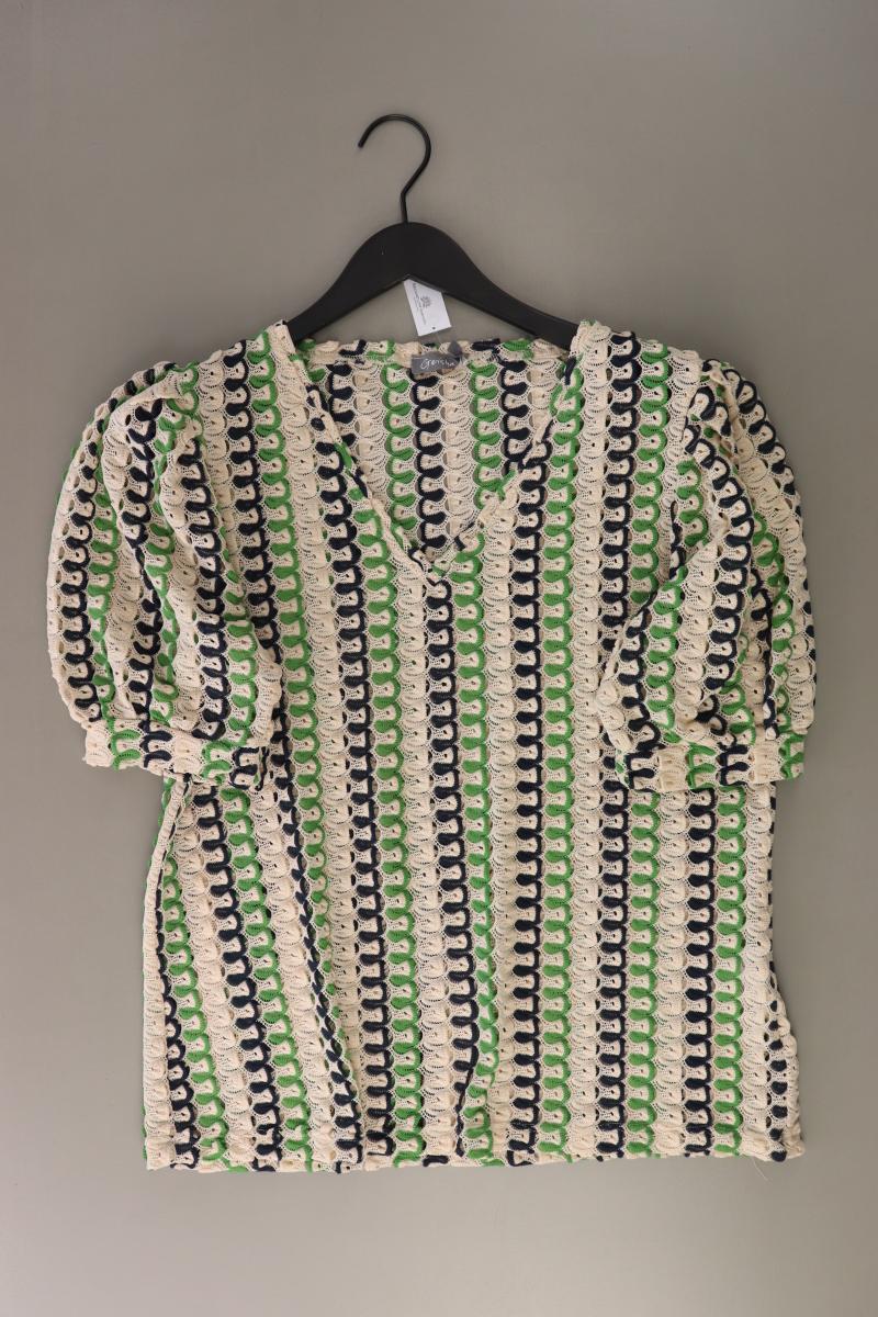 Geisha Häkelshirt Gr. 42 Kurzarm grün aus Polyester