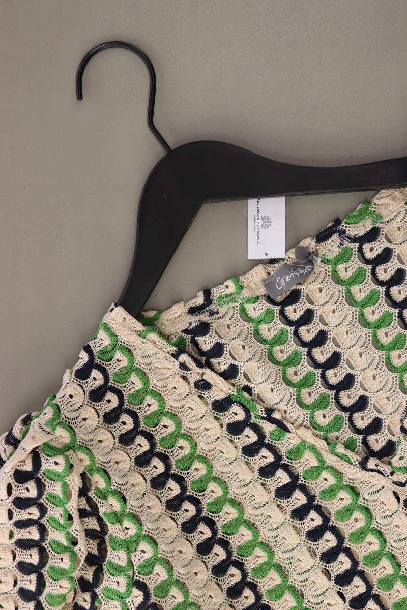 Geisha Häkelshirt Gr. 42 Kurzarm grün aus Polyester