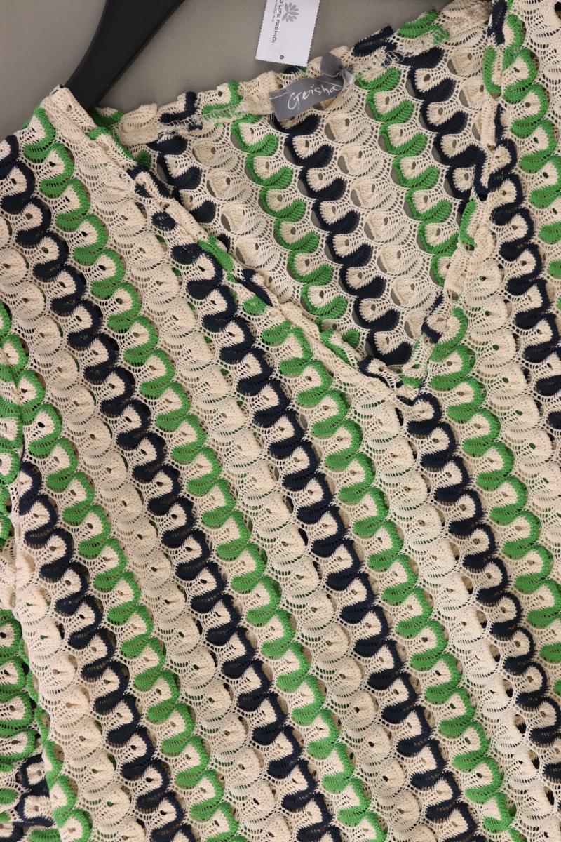 Geisha Häkelshirt Gr. 42 Kurzarm grün aus Polyester