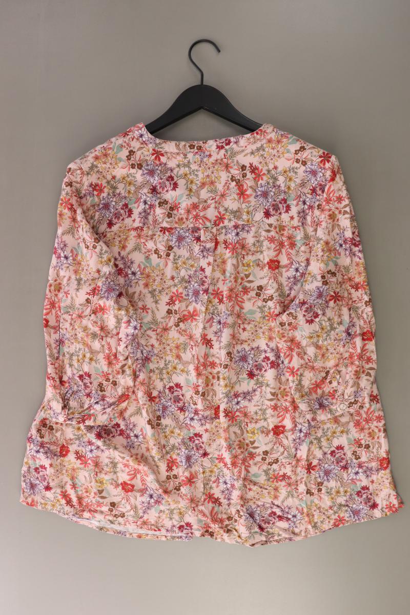 Janet & Joyce Regular Bluse Gr. 48 mit Blumenmuster 3/4 Ärmel rosa aus Viskose