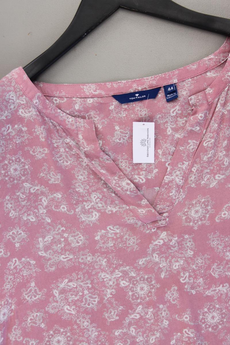 Tom Tailor Kurzarmbluse Gr. 44 rosa aus Viskose
