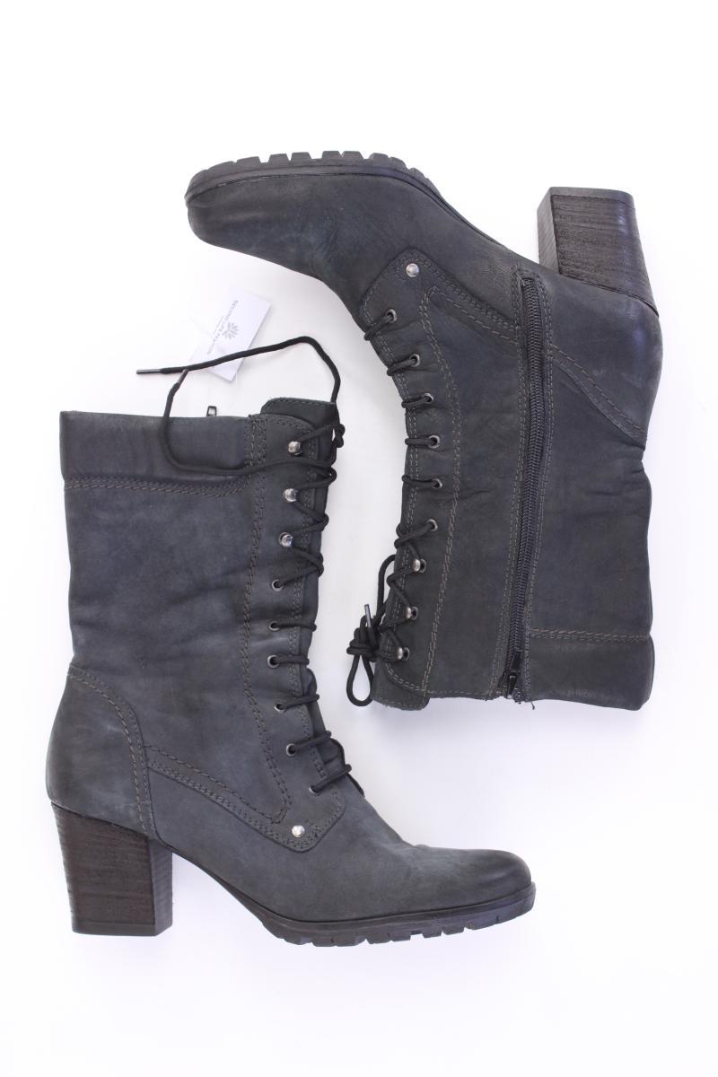 Tamaris High-Heel Stiefel Gr. 39 grau aus Leder