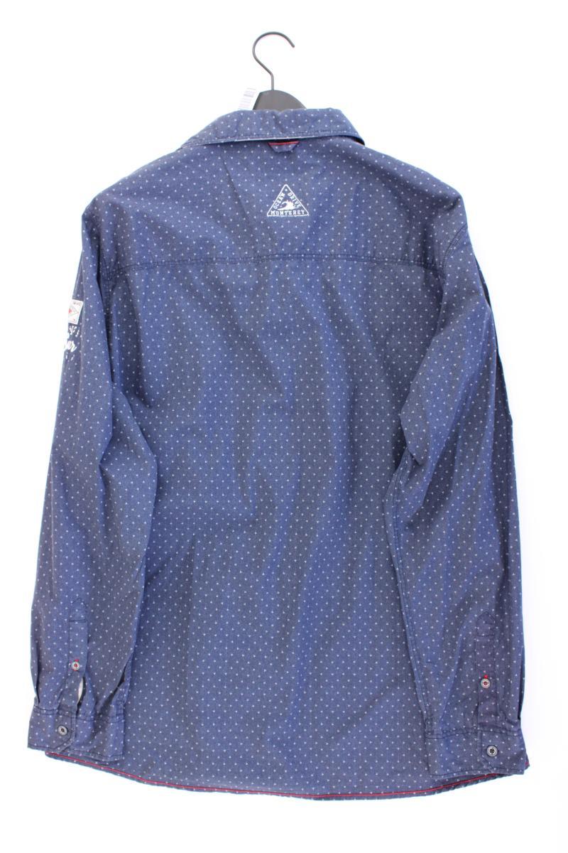 Camp David Langarmhemd für Herren Gr. XXXL blau aus Baumwolle