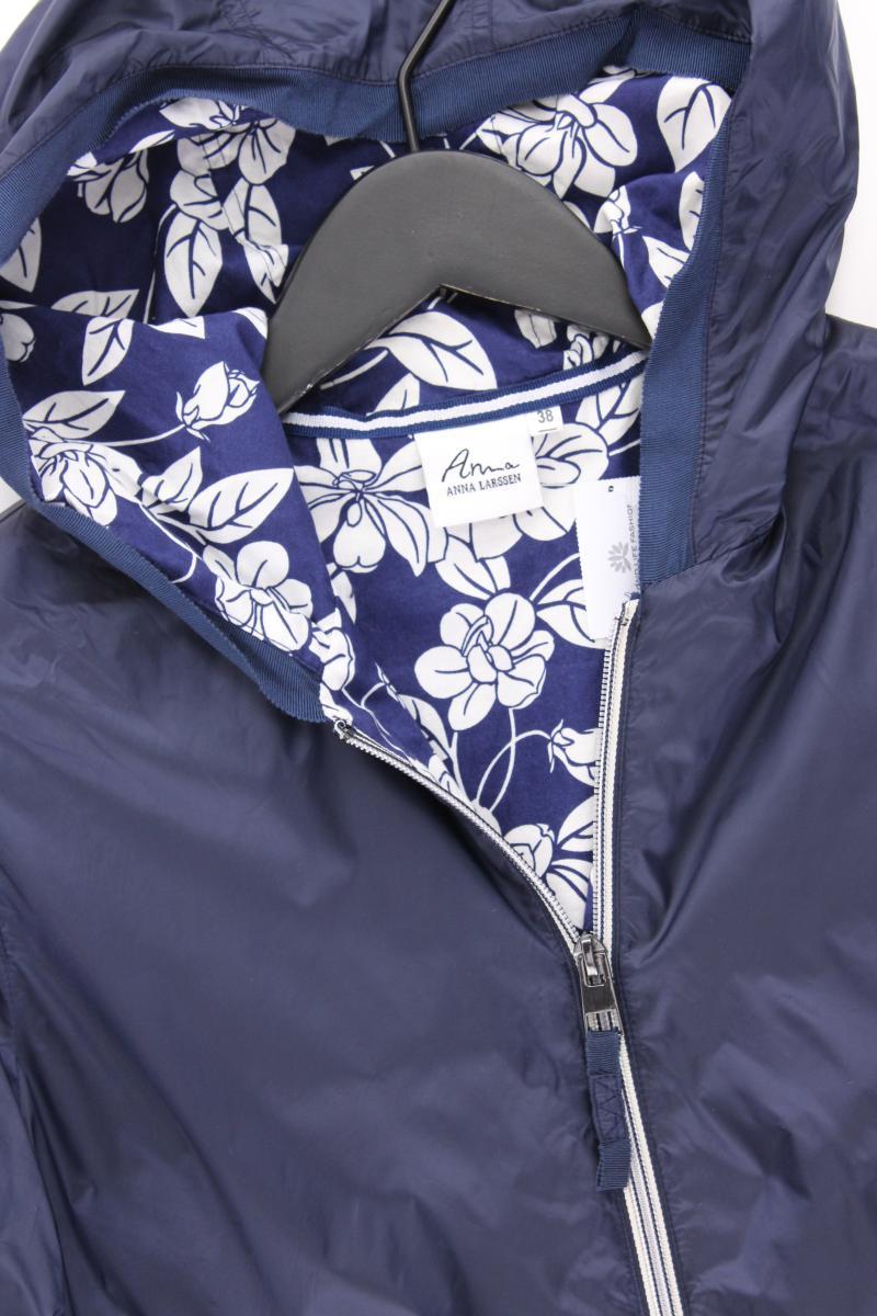 Anna Larssen Kapuzenjacke Gr. 38 blau aus Nylon