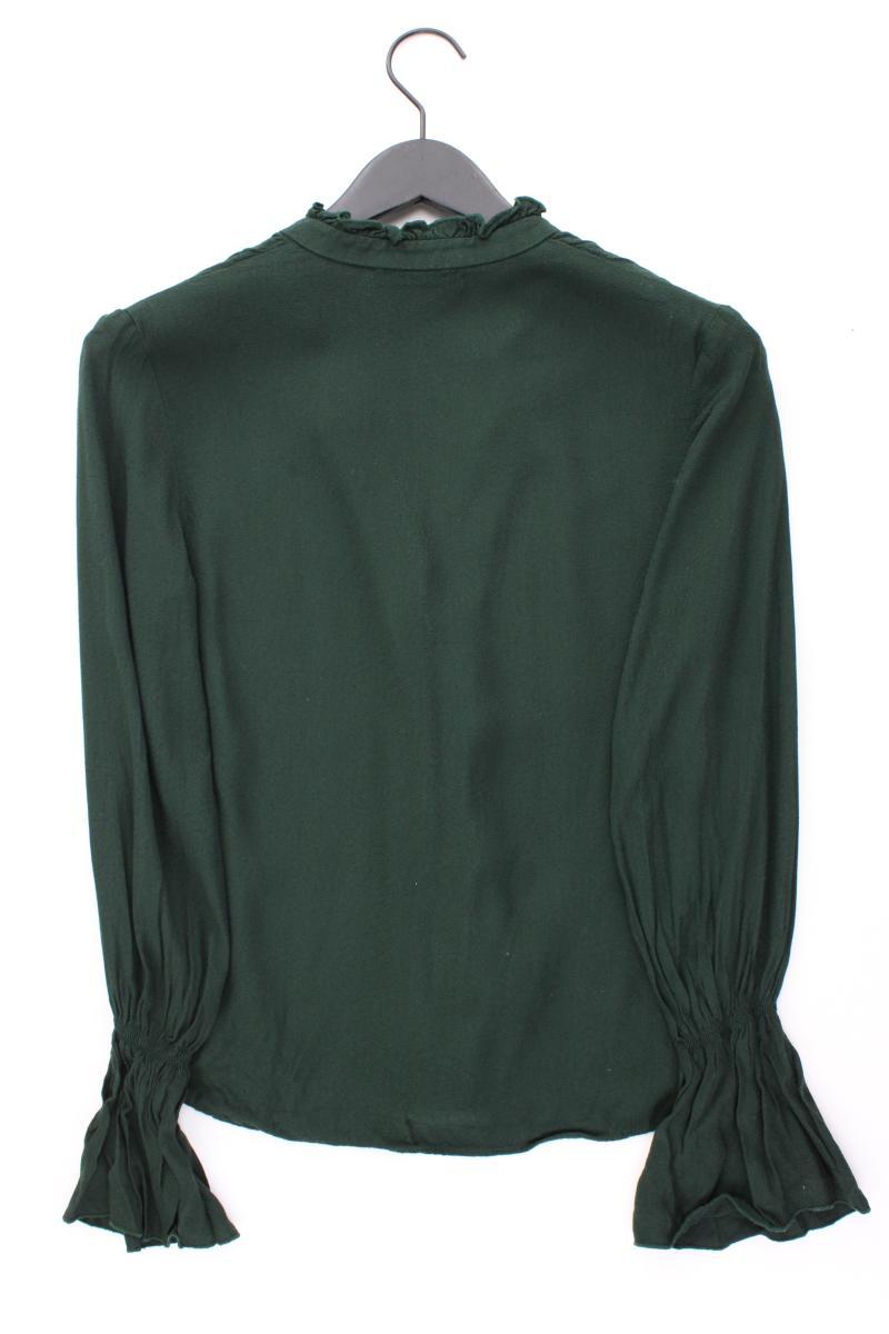 Mango Langarmbluse Gr. S olivgrün