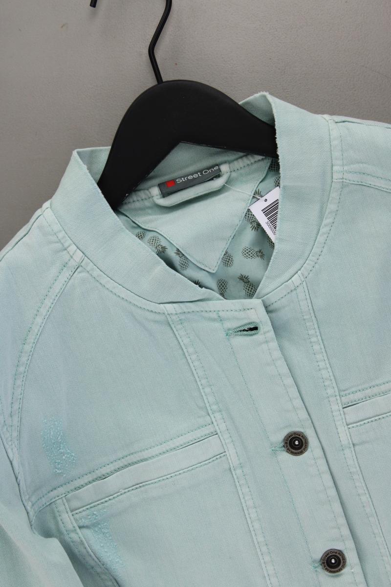 Street One Übergangsjacke Gr. 42 neuwertig blau aus Baumwolle