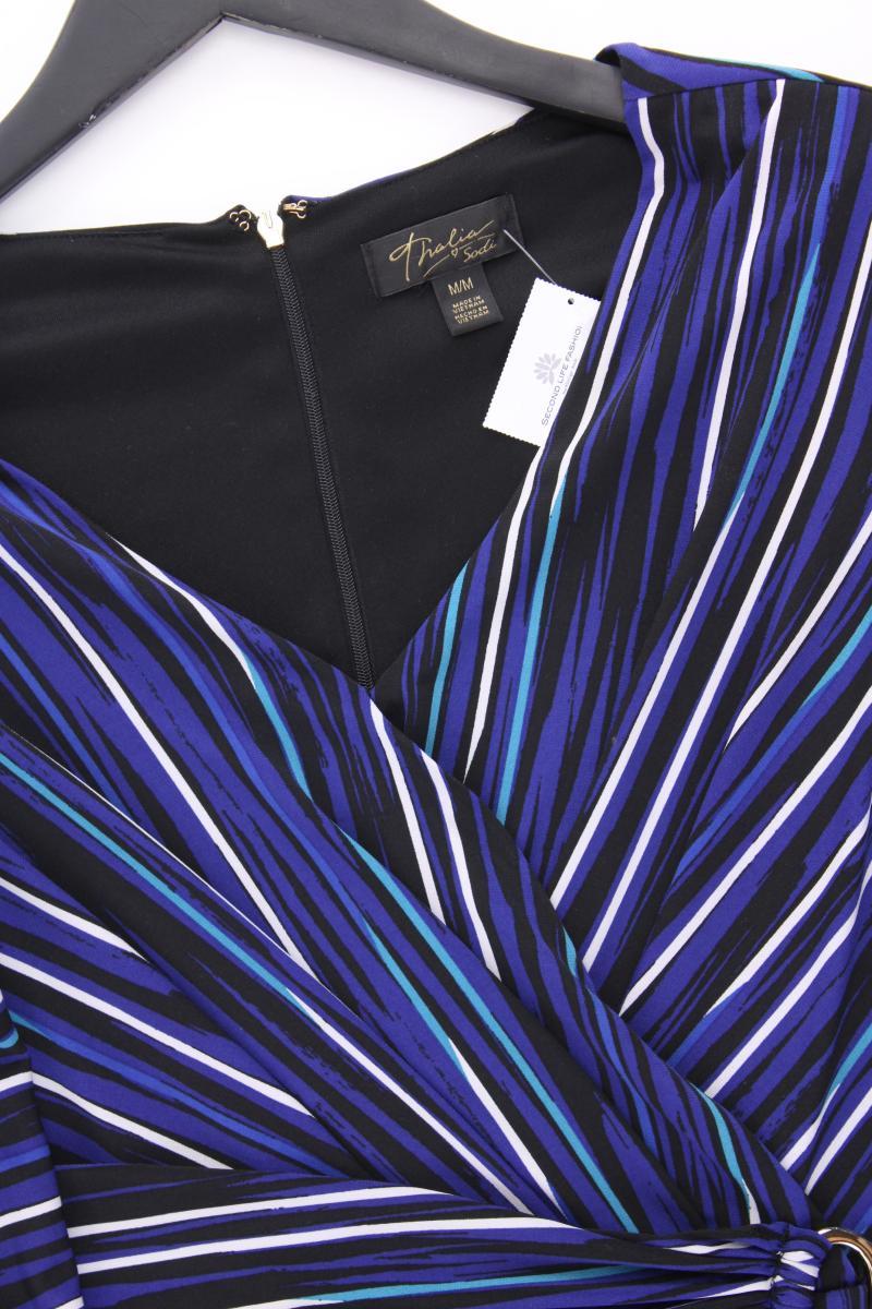 Thalia Sodi Kleid Gr. M gestreift 3/4 Ärmel blau aus Polyester