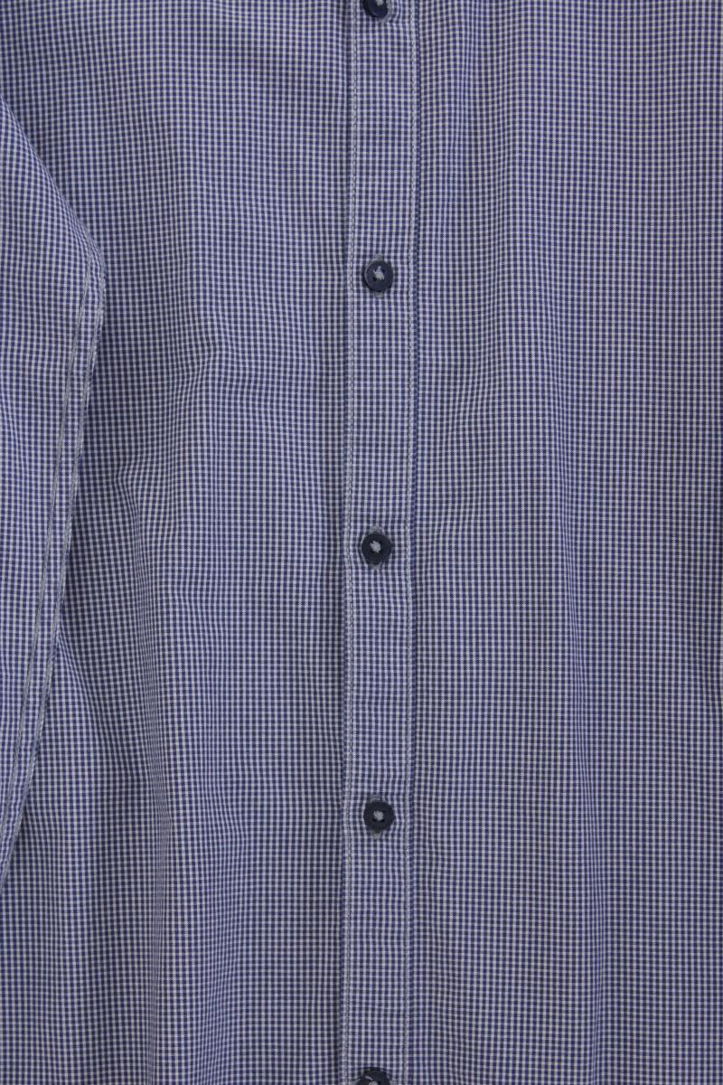 Tom Tailor Karohemd für Herren Gr. XXL kariert Langarm blau aus Baumwolle