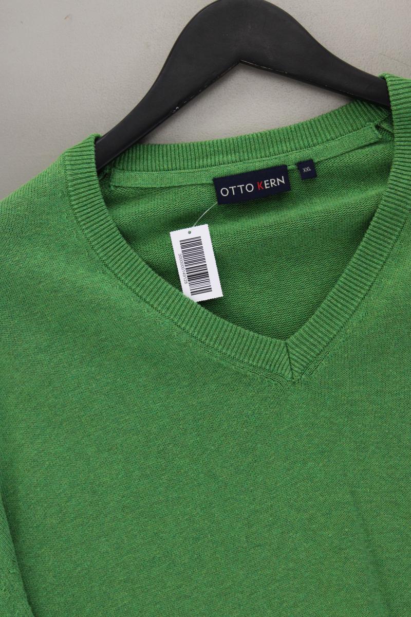 Otto Kern Feinstrickpullover für Herren Gr. XXL grün aus Baumwolle