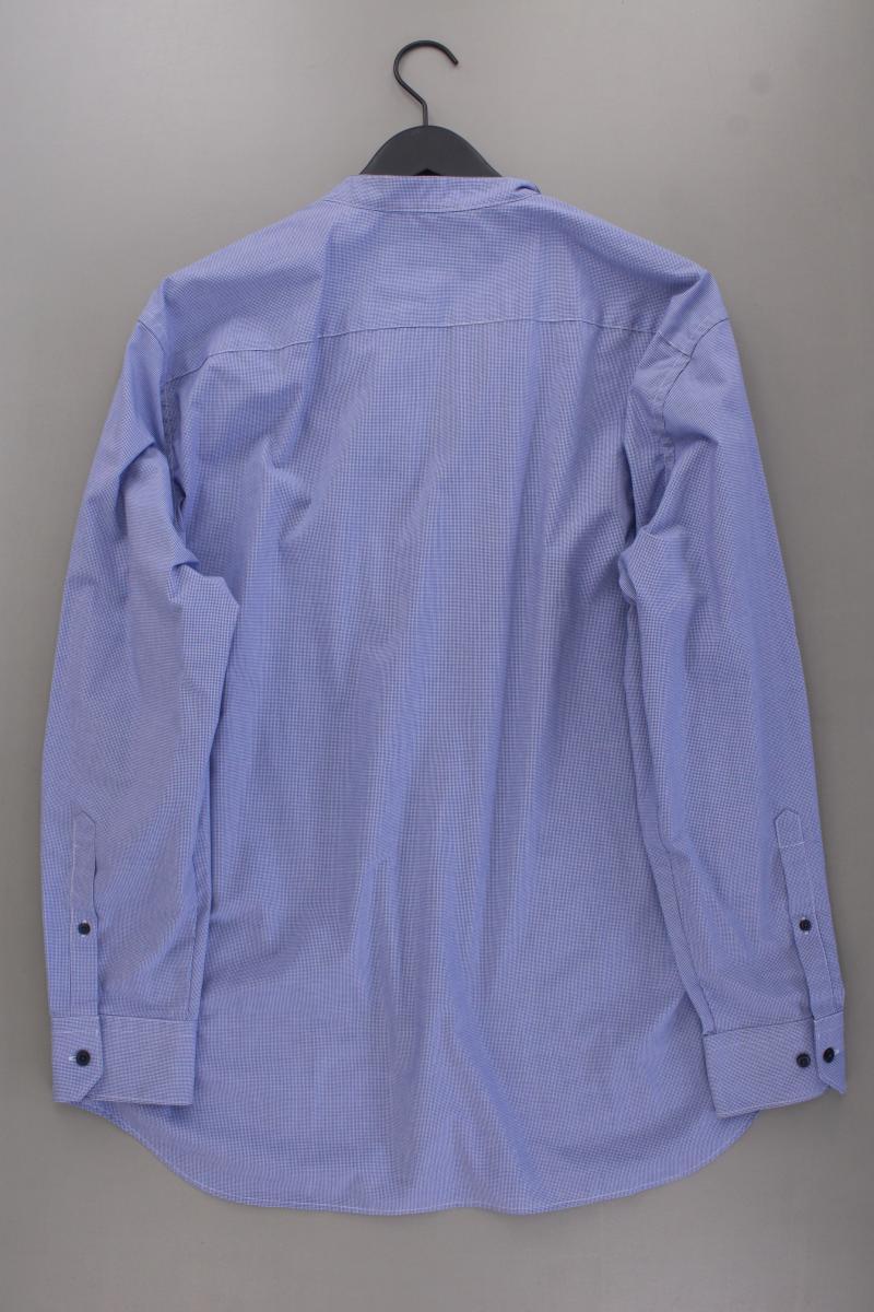 Walbusch Langarmhemd für Herren Gr. Hemdgröße 47/48 blau aus Baumwolle