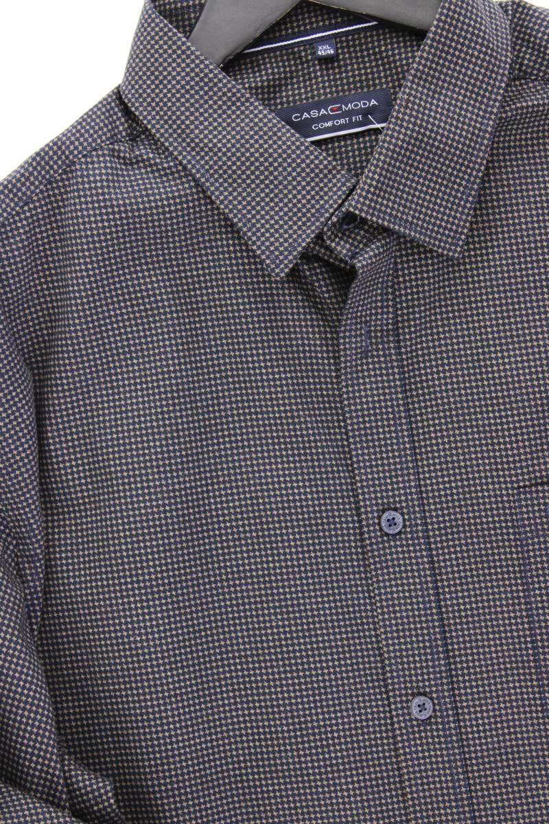 Casa Moda Langarmhemd für Herren Gr. Hemdgröße 45/46 blau aus Baumwolle