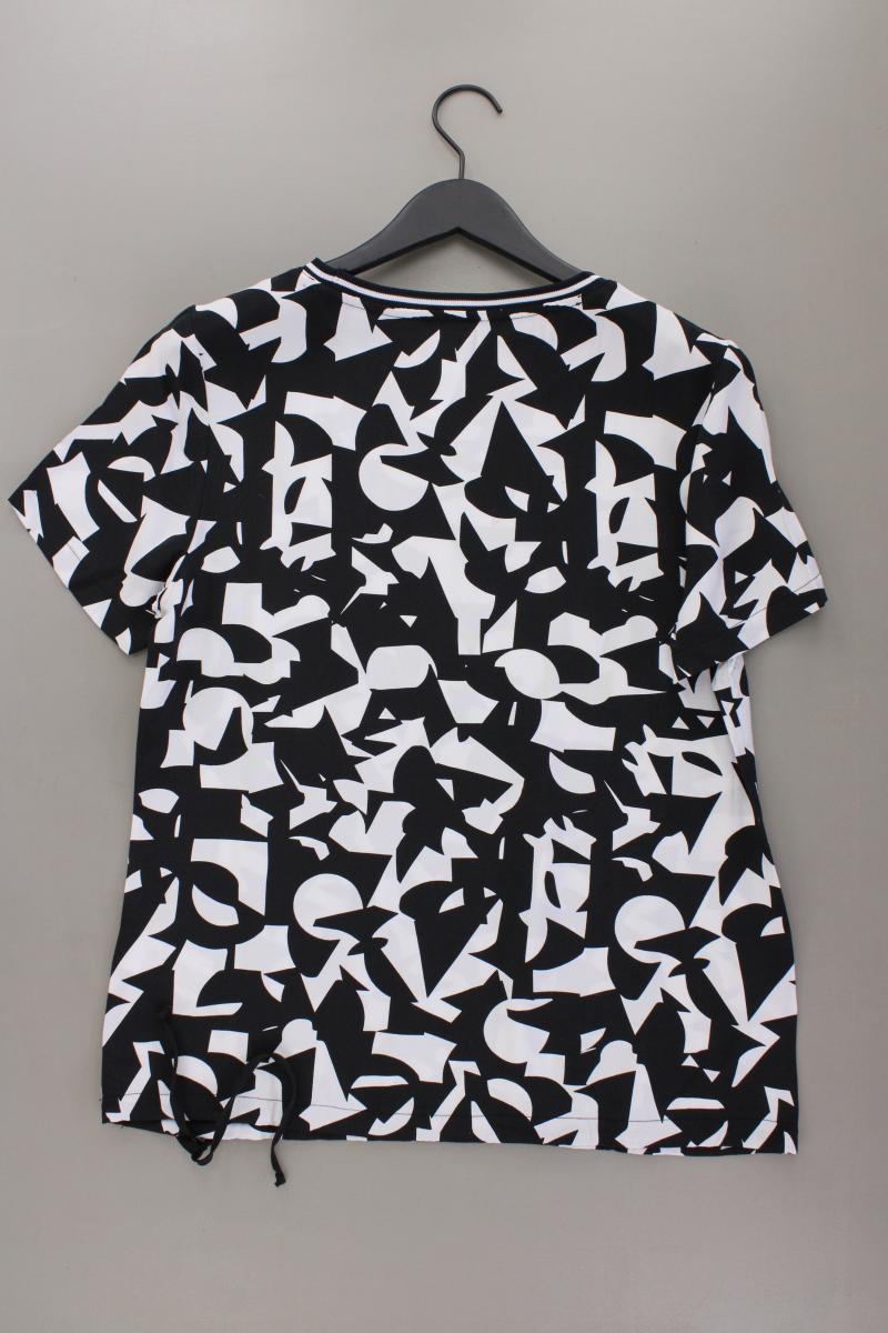 Alba Moda Kurzarmbluse Gr. 38 geometrisches Muster schwarz aus Viskose