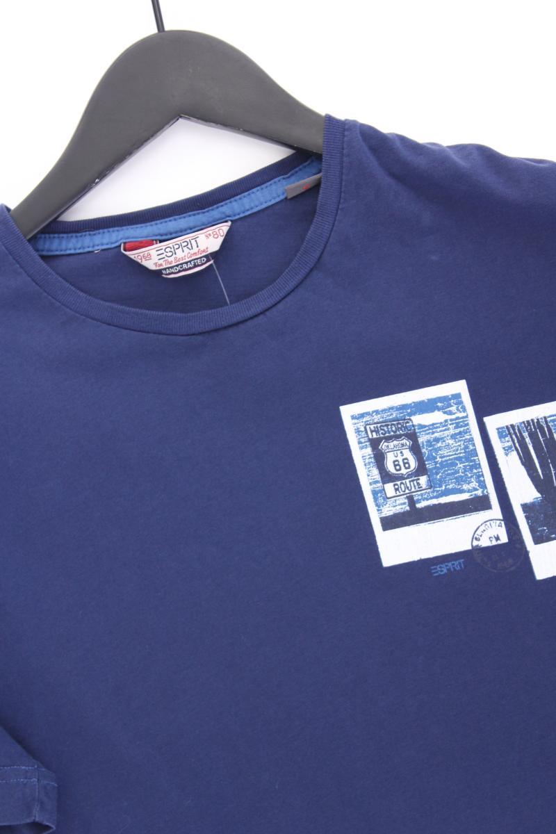 Esprit T-Shirt für Herren Gr. L Kurzarm blau
