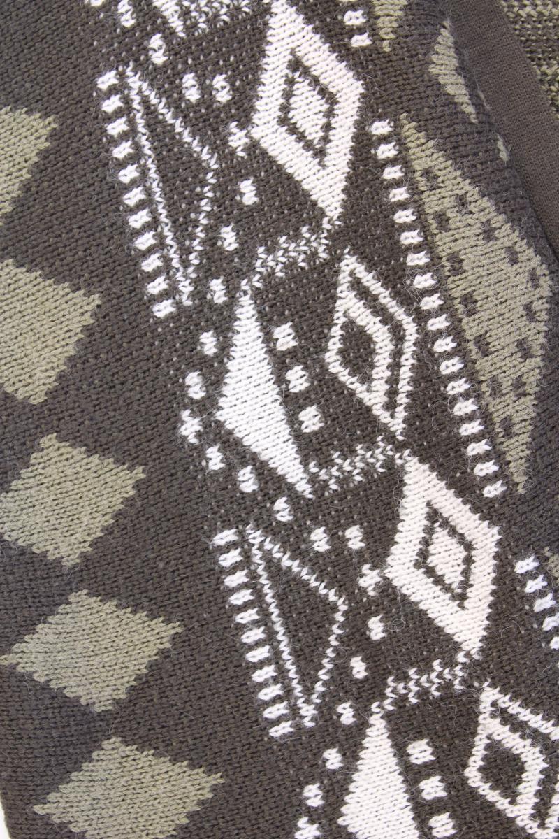 Vila Strickjacke Gr. OneSize mit Faire-Isle-Muster Kurzarm olivgrün