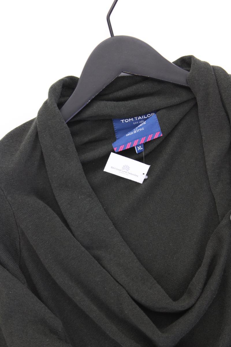 Tom Tailor Strickjacke Gr. XL Langarm olivgrün aus Baumwolle