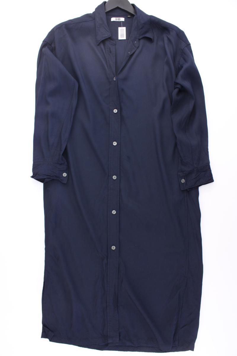 Uniqlo Midikleid Gr. S 3/4 Ärmel blau aus Viskose