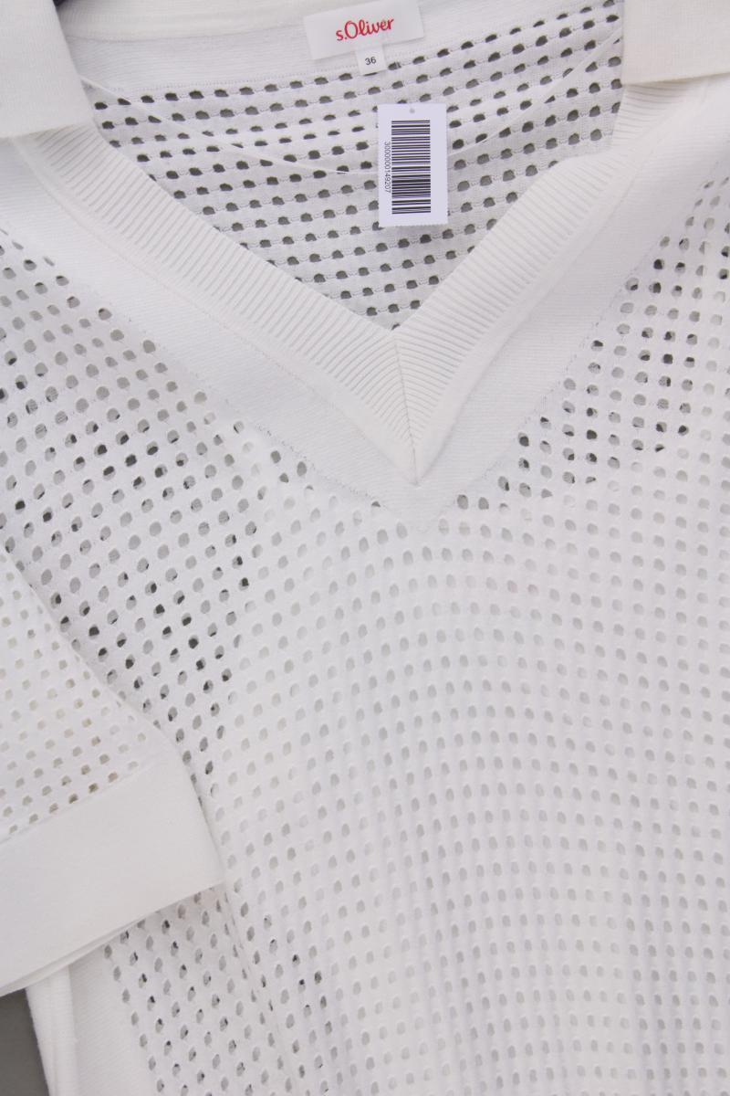 s.Oliver Kurzarmkleid Gr. 36 creme aus Polyester