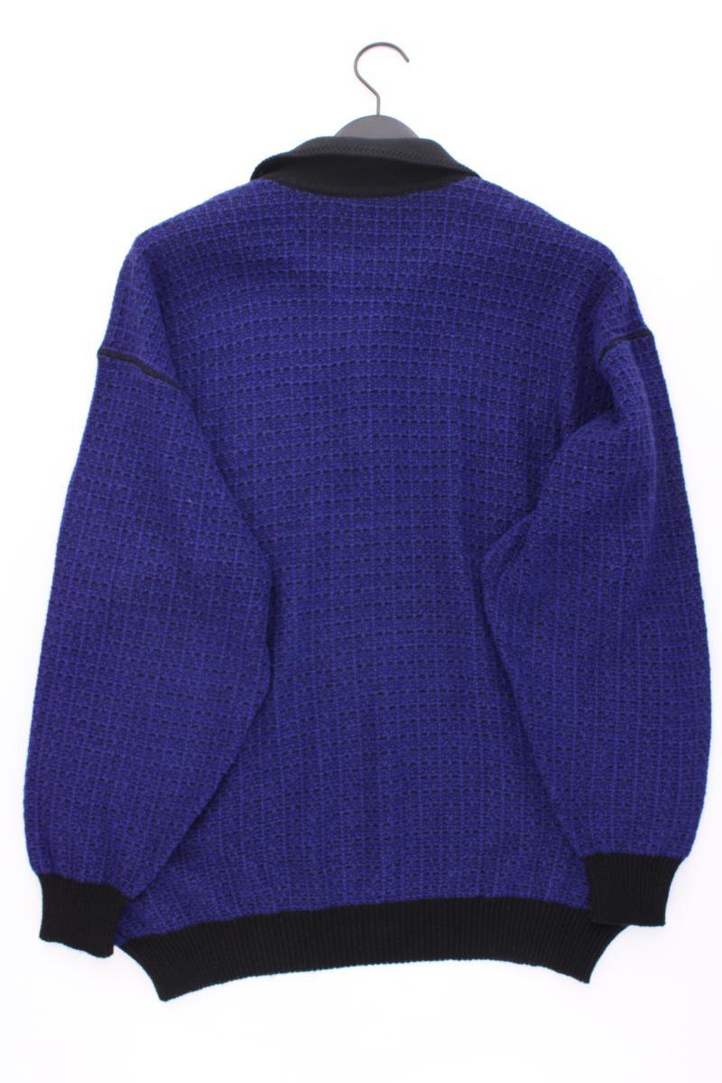Carlo Colucci Grobstrickpullover für Herren Gr. 54 blau aus Polyacryl