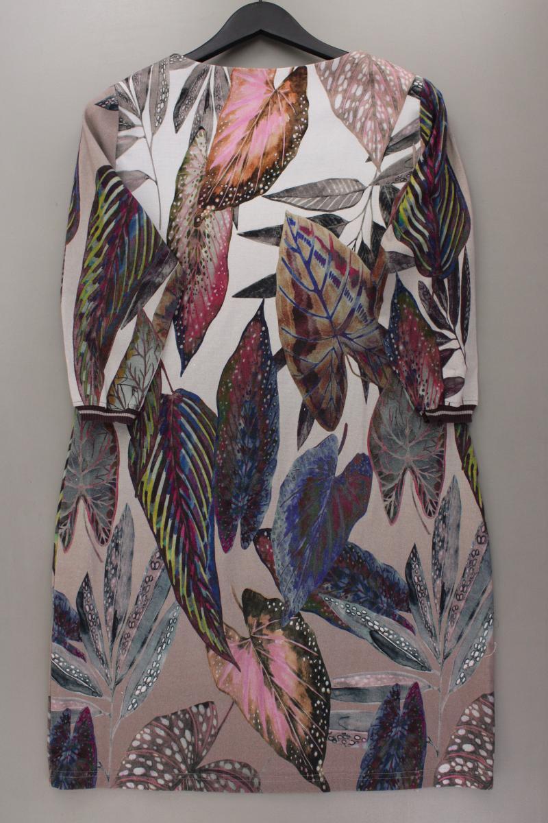 Walbusch Midikleid Gr. 42 mit Blumenmuster 3/4 Ärmel mehrfarbig aus Viskose