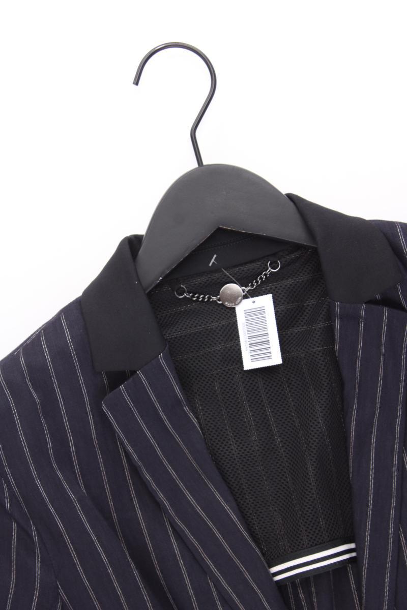 Marc Cain Leinenblazer Gr. 38 gestreift blau