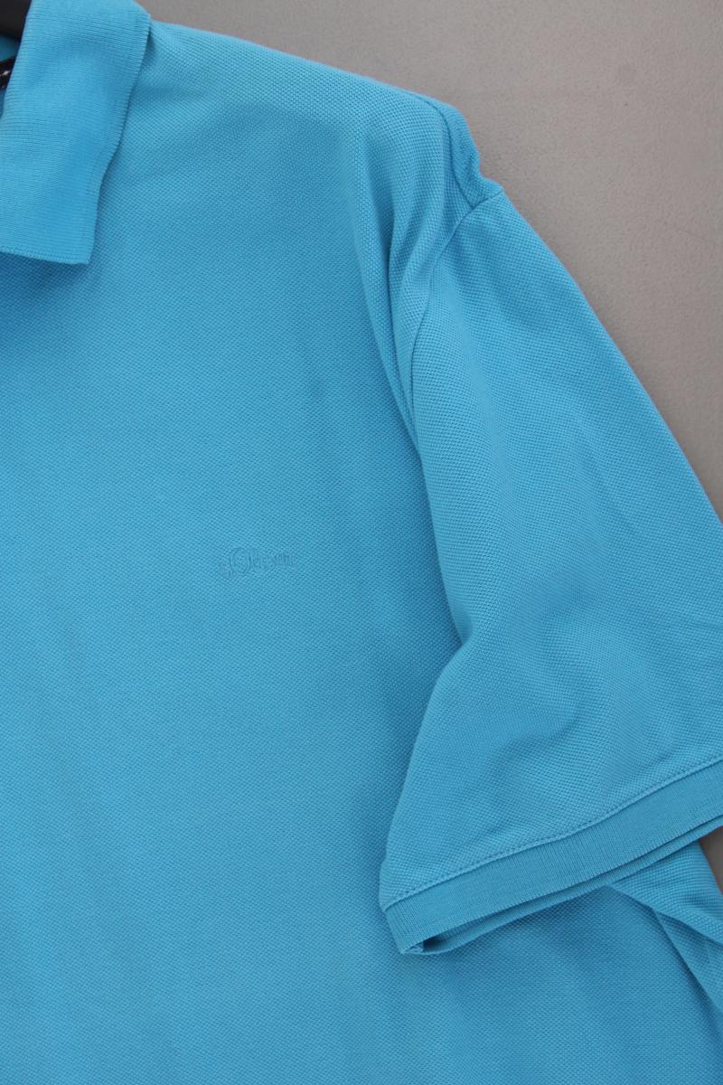 s.Oliver Poloshirt für Herren Gr. XXL Kurzarm türkis aus Baumwolle
