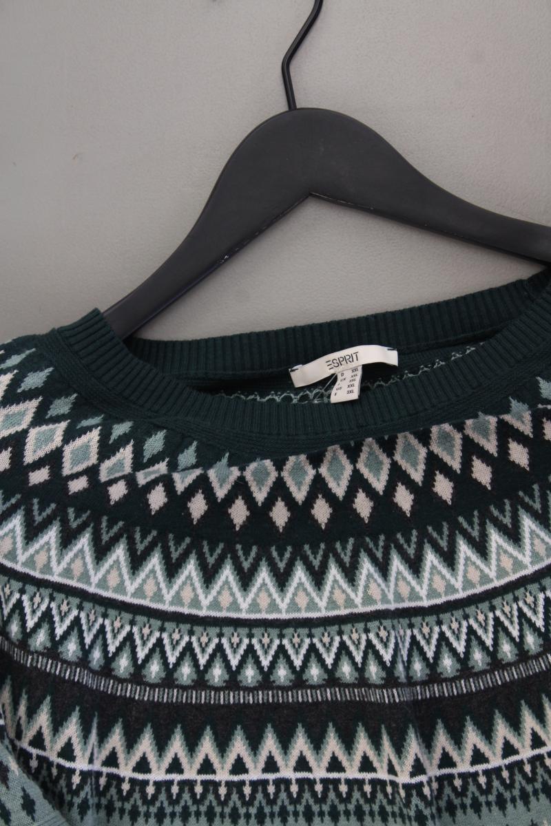 Esprit Feinstrickpullover Gr. XXL mit Faire-Isle-Muster grün