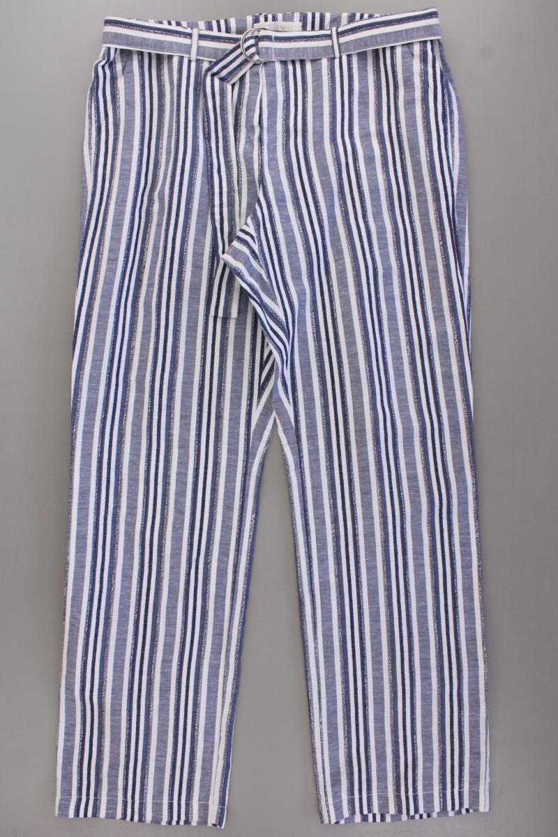 TONI Stoffhose Gr. 44 gestreift mit Gürtel blau