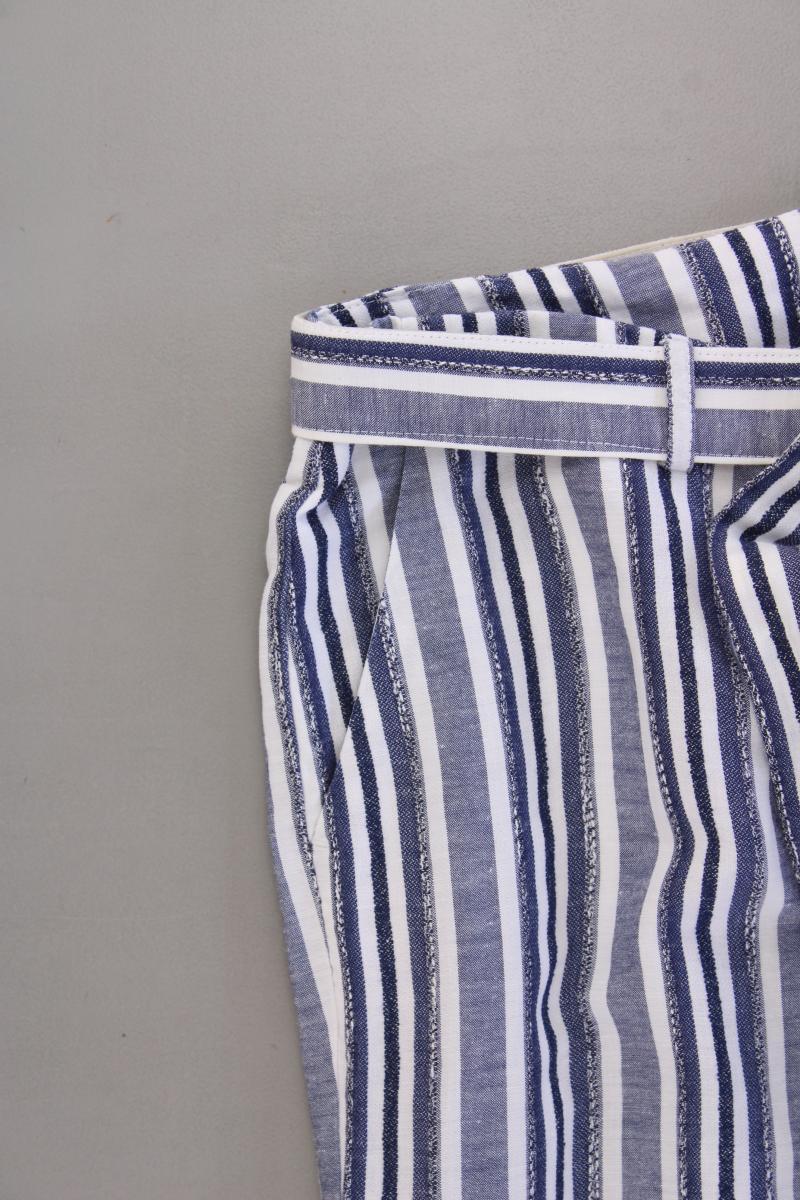 TONI Stoffhose Gr. 44 gestreift mit Gürtel blau