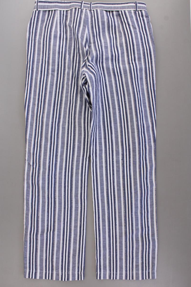 TONI Stoffhose Gr. 44 gestreift mit Gürtel blau