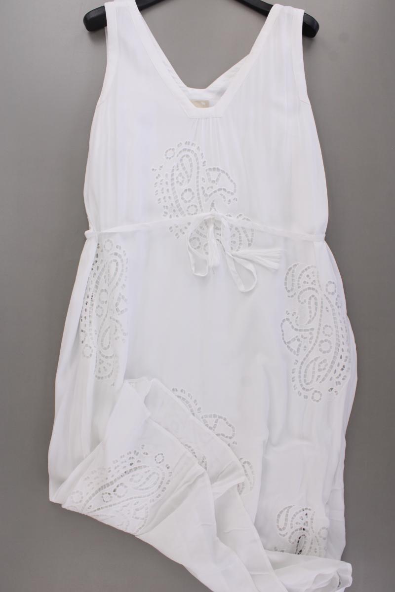 PhaseEight Maxikleid Gr. 44 neuwertig mit Gürtel Ärmellos weiß aus Viskose