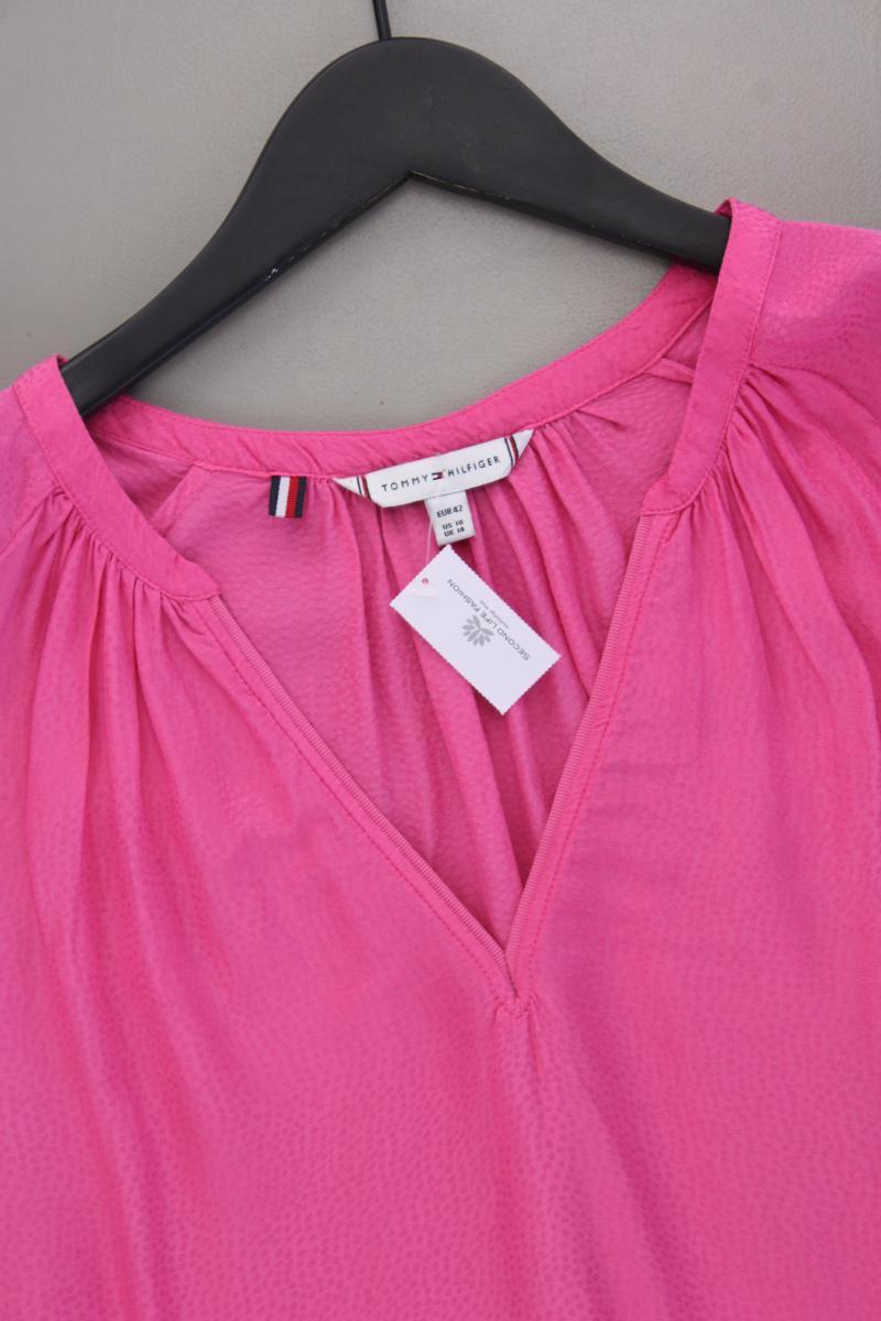 Tommy Hilfiger Kurzarmbluse Gr. 42 neuwertig pink aus Viskose