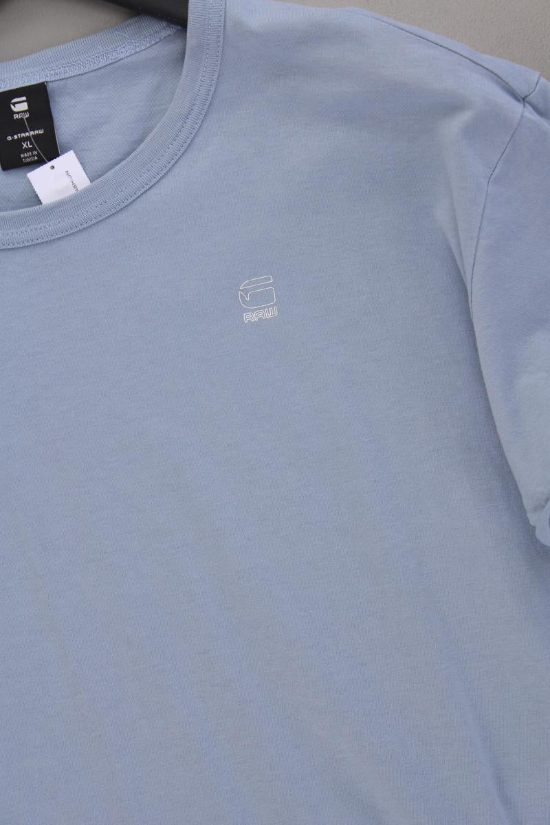 G-Star RAW T-Shirt für Herren Gr. XL Kurzarm blau aus Baumwolle
