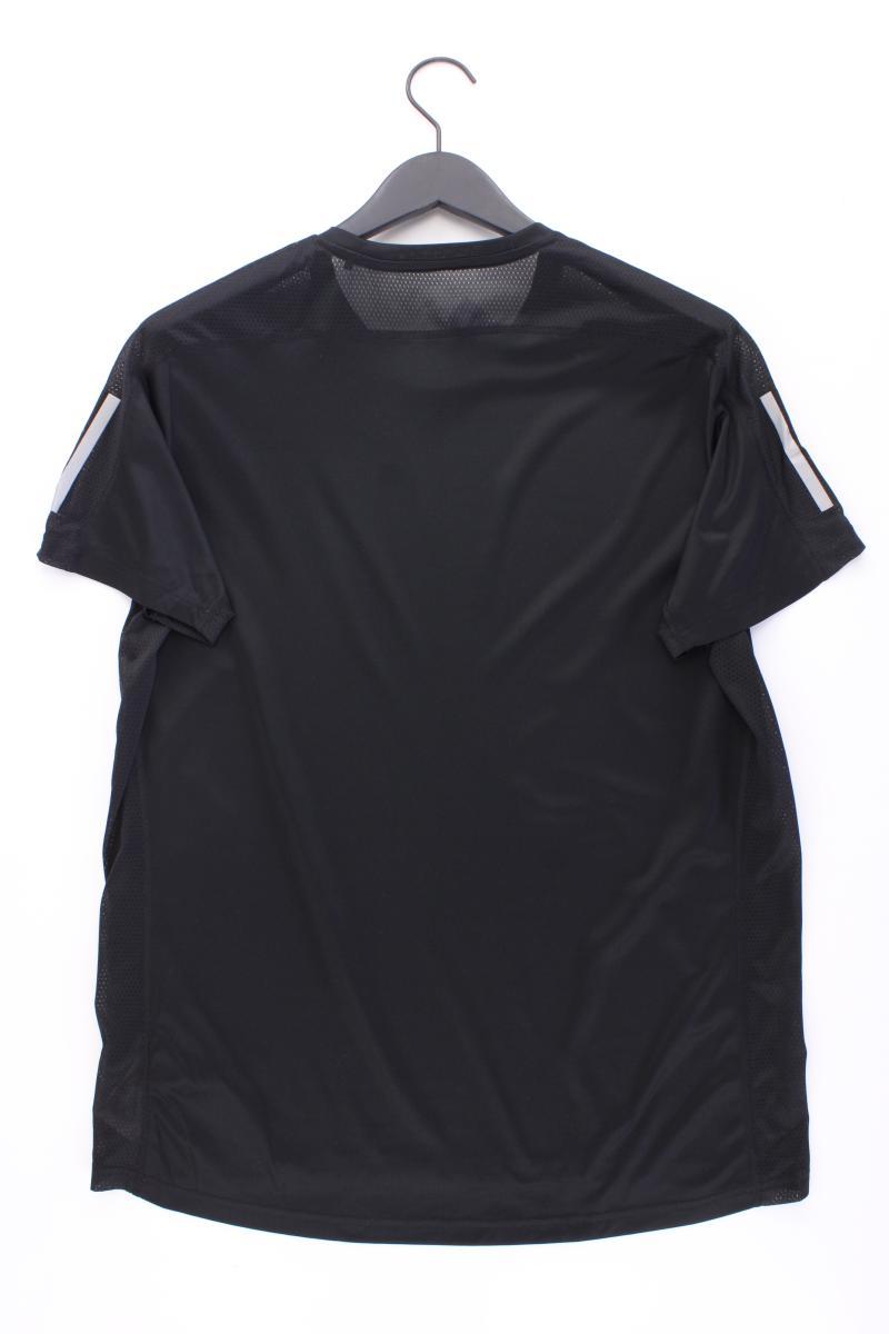 Adidas Sportshirt für Herren Gr. L Kurzarm schwarz aus Polyester