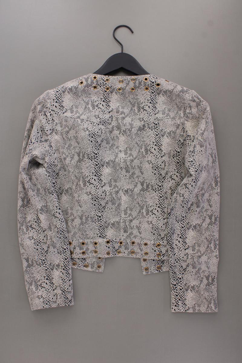 Pfeffinger Kurzjacke Gr. 36 mit Tierdruck neuwertig mit Nieten grau