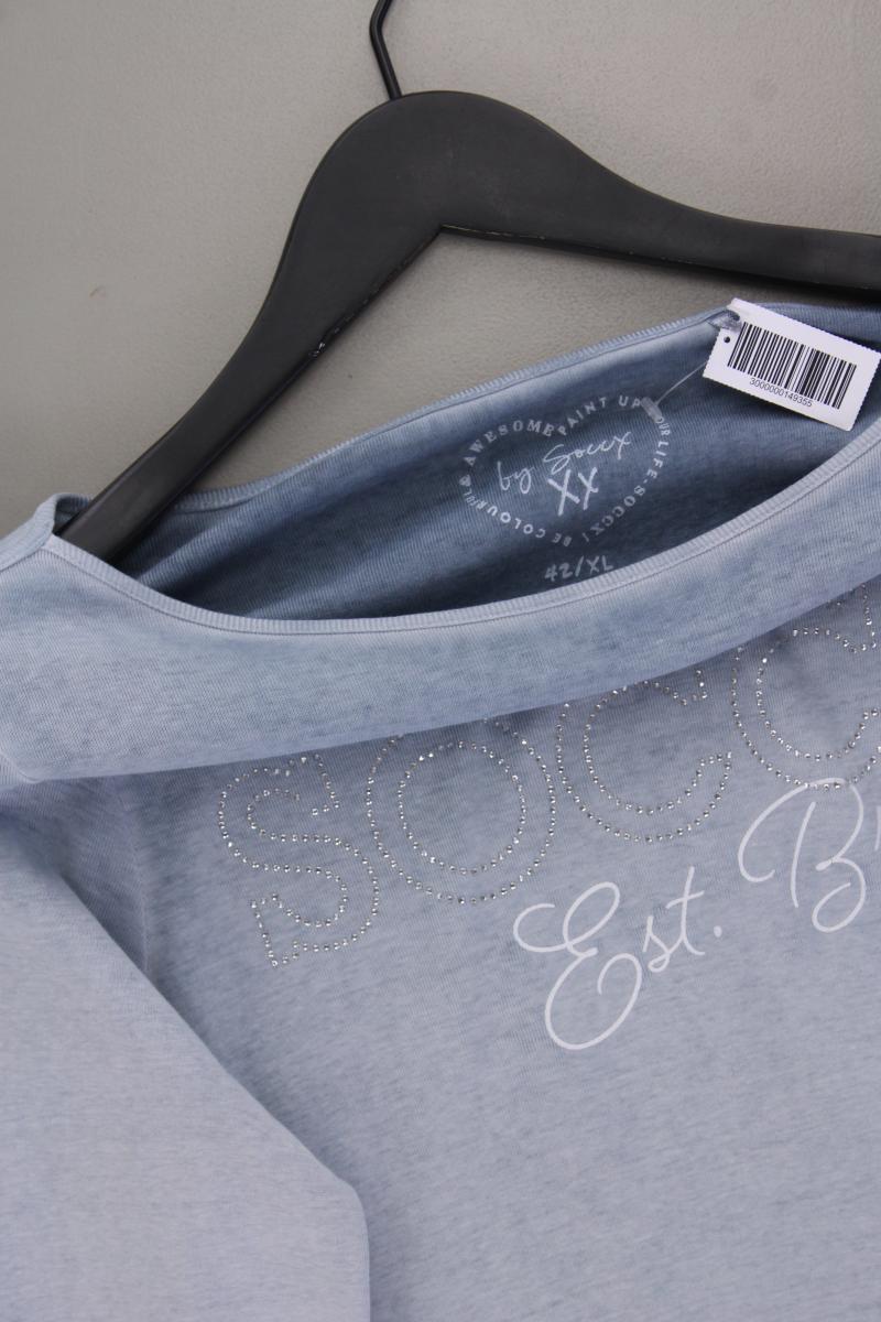 Soccx Longsleeve-Shirt Gr. 42 neuwertig Langarm blau