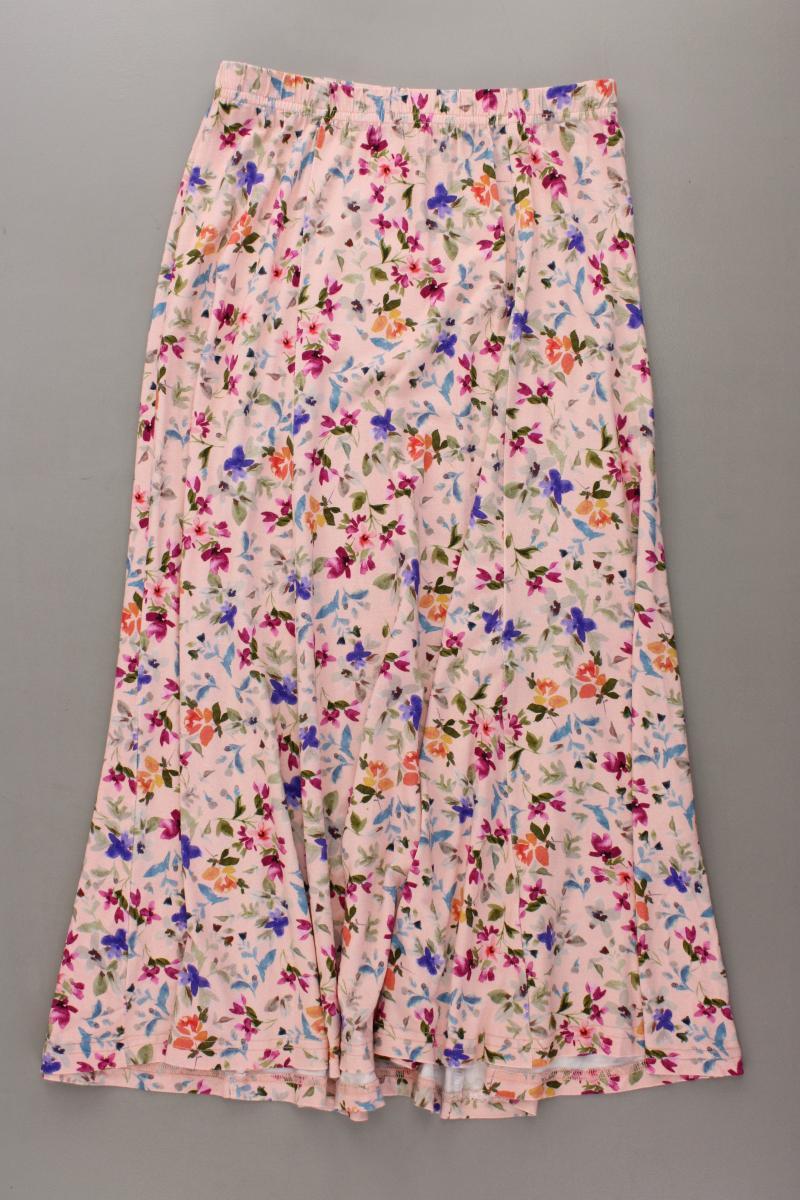 Himmelblau Stretchrock Gr. 34 mit Blumenmuster neuwertig rosa aus Viskose