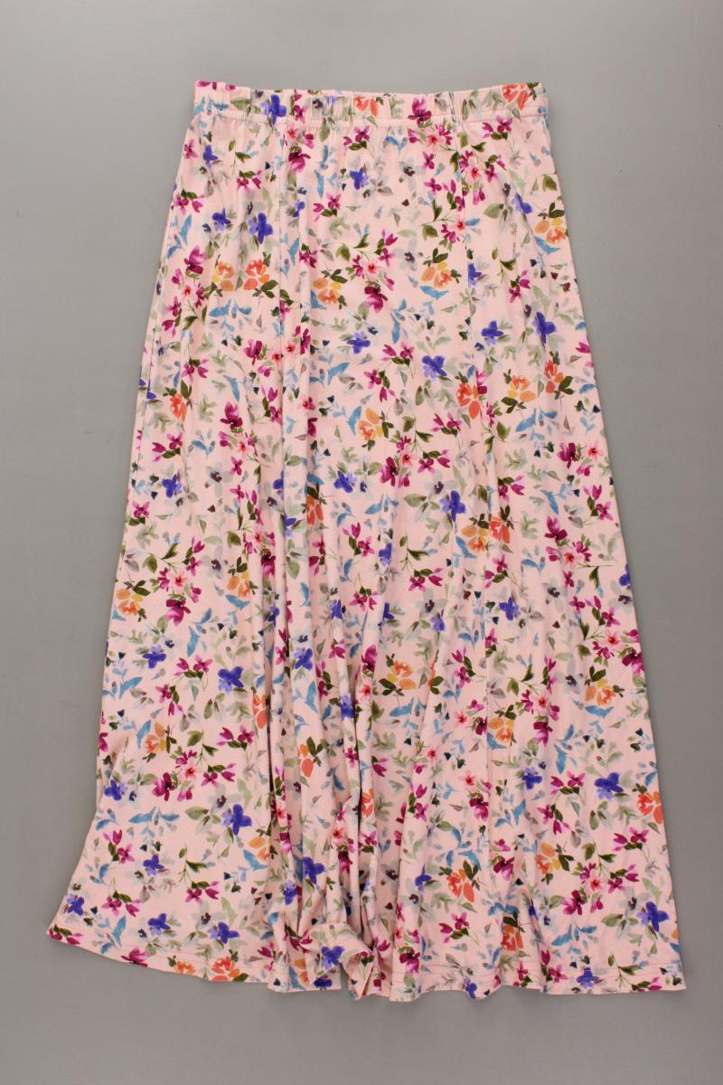 Himmelblau Stretchrock Gr. 34 mit Blumenmuster neuwertig rosa aus Viskose