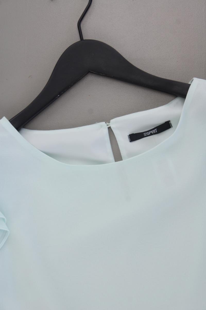 Esprit Chiffonbluse Gr. XXL neuwertig Ärmellos blau aus Polyester