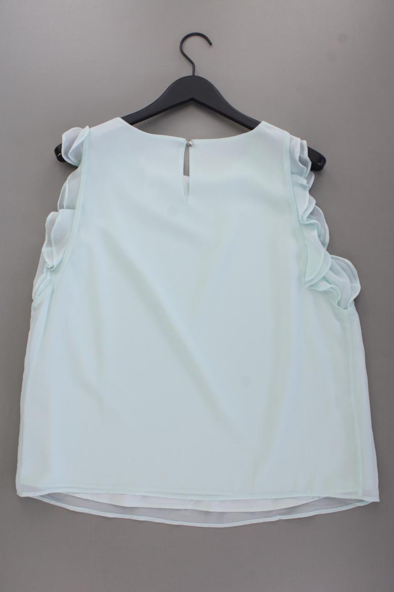 Esprit Chiffonbluse Gr. XXL neuwertig Ärmellos blau aus Polyester