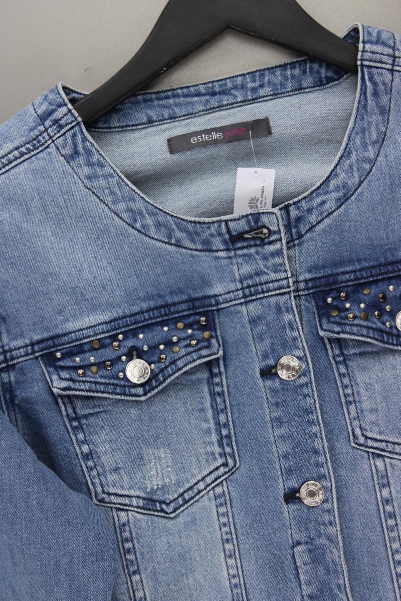 estelle jolie Jeansjacke Gr. 44 neuwertig blau aus Baumwolle