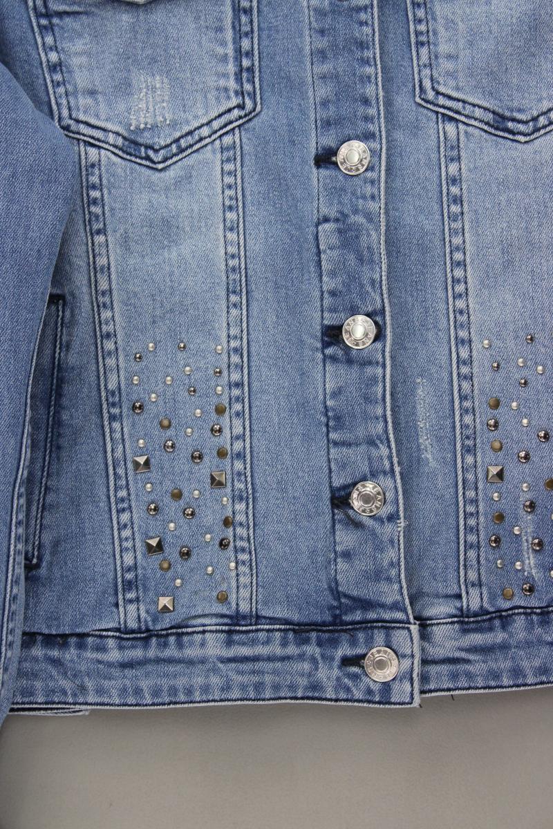 estelle jolie Jeansjacke Gr. 44 neuwertig blau aus Baumwolle