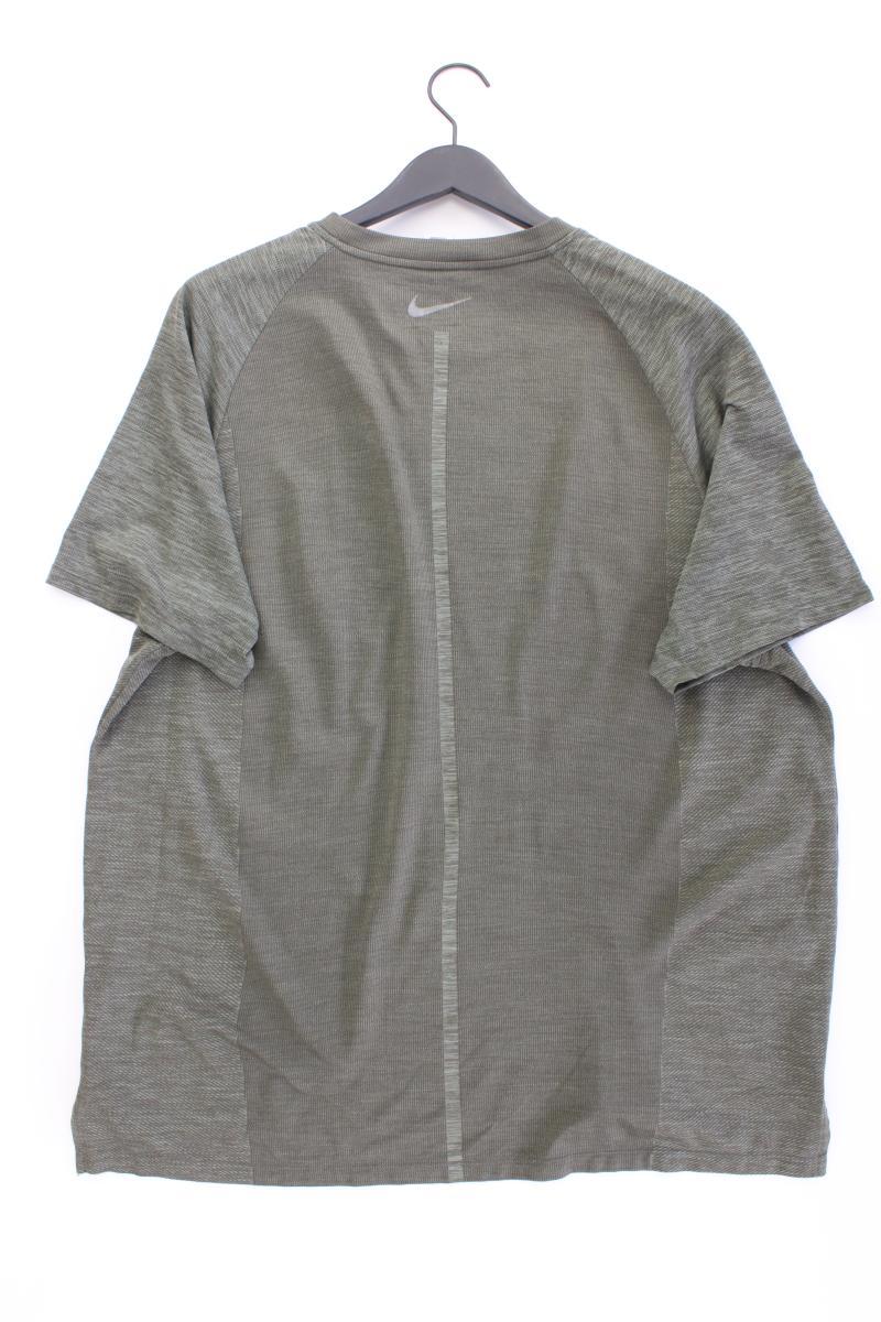 Nike Sportshirt für Herren Gr. XXL Kurzarm olivgrün aus Polyester