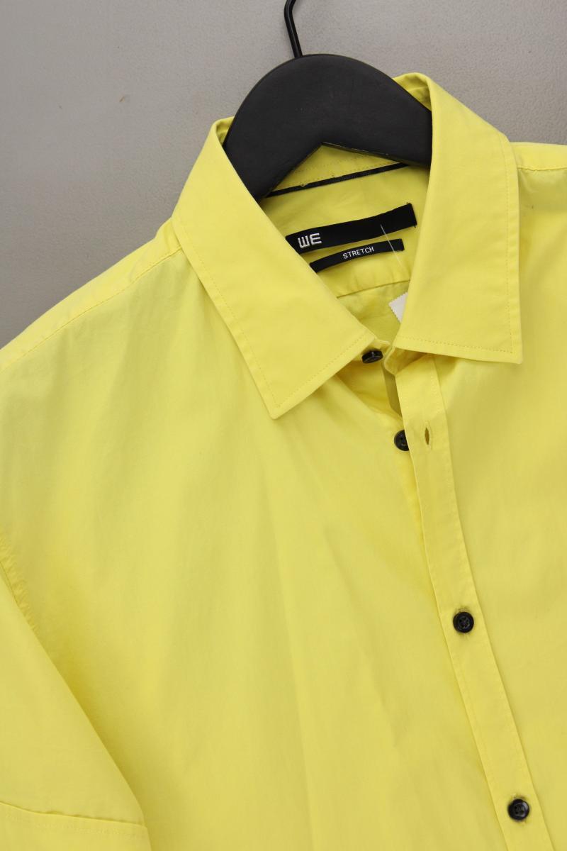 WE Fashion Kurzarmhemd für Herren Gr. L gelb aus Baumwolle